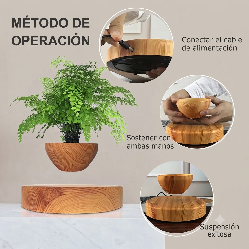 Maceta de levitación magnética